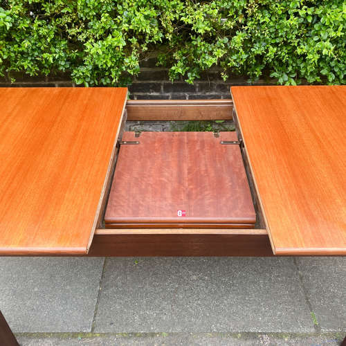 1960’s Mid Century G Plan Extending Dining Table With Angled Legs
