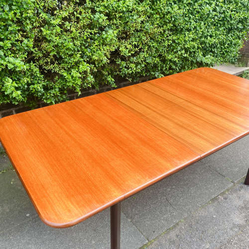 1960’s Mid Century G Plan Extending Dining Table With Angled Legs