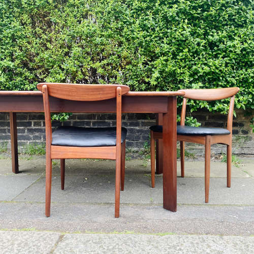 1960’s Mid Century G Plan Extending Dining Table With Angled Legs