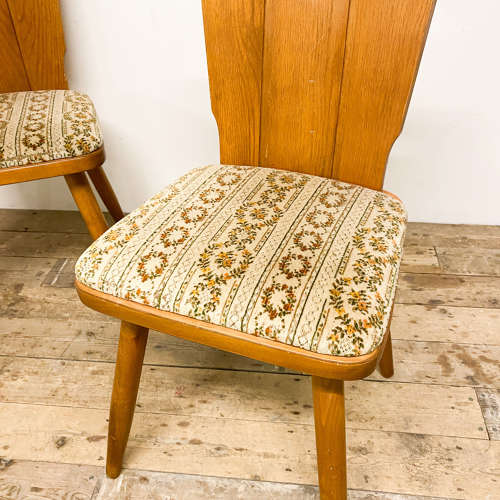 Pair Of Brutalist Style Solid Pine Dining Chairs 1960’s