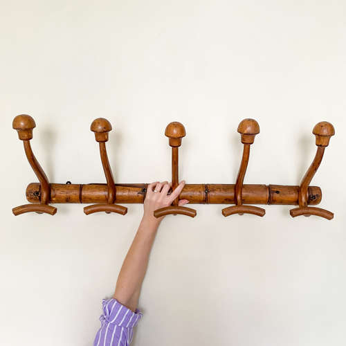 Vintage Coat Hooks | Coat Rack | Wood Hangers