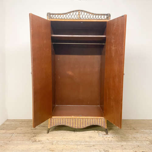 Vintage Wicker & Bamboo Wardrobe | Rattan