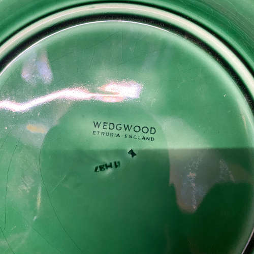 Wedgewood Sunflower Plate | Majolica Green | Pair