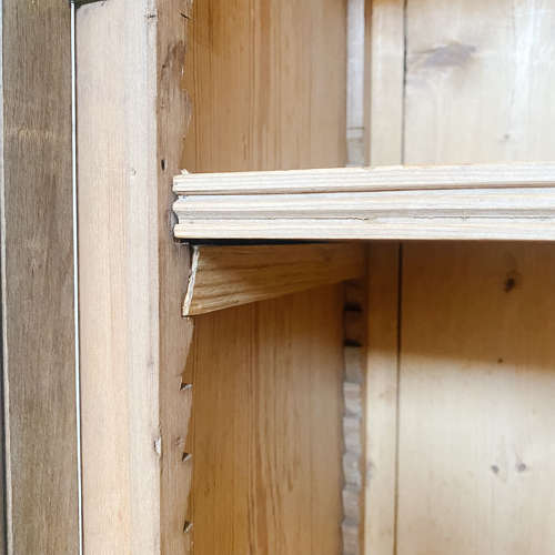 Victorian Pine Glazed Glass Cupboard / Display Case / Book Shelf