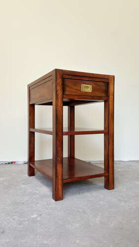 Campaign Side Table | Reproduction with Brass Handles