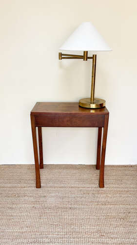 Small Mahogany Hallway Console Table with Flared Legs