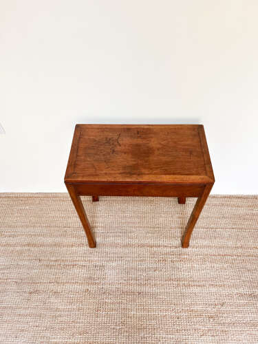 Small Mahogany Hallway Console Table with Flared Legs