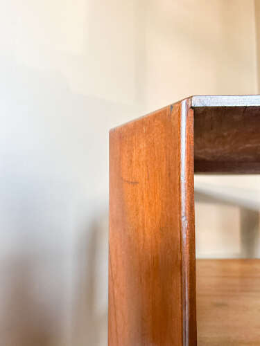 Vintage Heels Style Octagonal Side Table | Geometric Silhouette with Shelf | Art Deco