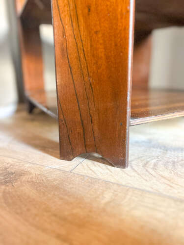 Vintage Heels Style Octagonal Side Table | Geometric Silhouette with Shelf | Art Deco