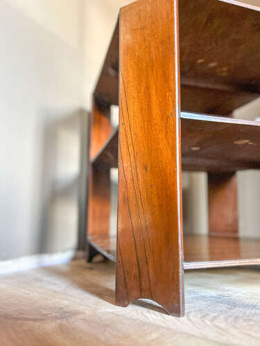 Vintage Heels Style Octagonal Side Table | Geometric Silhouette with Shelf | Art Deco