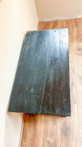 Rustic Shabby Chic Wooden Coffee Table | Black Painted with Drawer