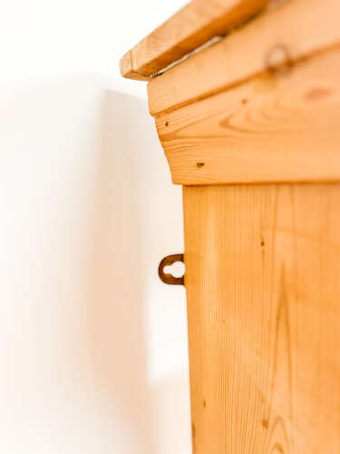 Wall Mounted Pine Shelving with Cup Hooks – Kitchen Book Shelves