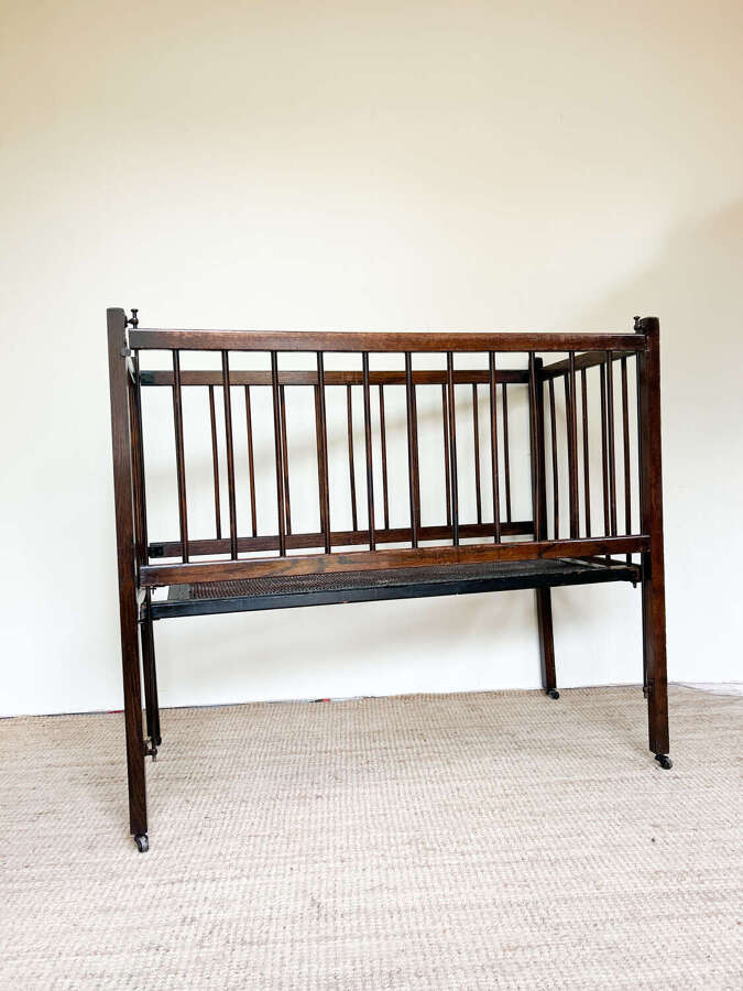 Vintage Drop-Front Bedside Cot