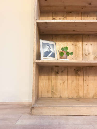 Antique Pine Open Shelving & Storage Unit