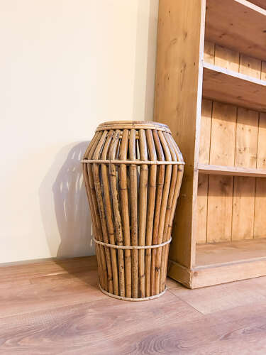 Mid Century Italian Bamboo Umbrella Stand