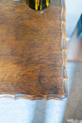 Vintage Oak Square Barley Twist Side Table