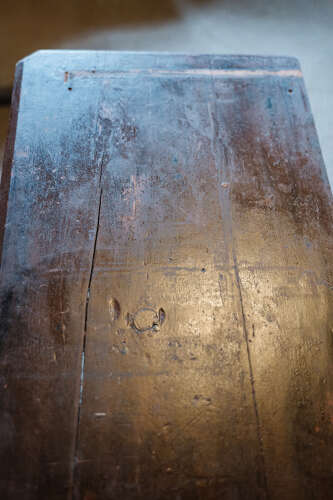 Rustic Pine Console Table with Beautiful Aged Patina