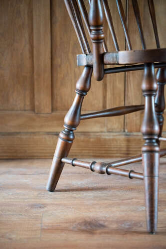 Antique Windsor Armchair with Rush Seat