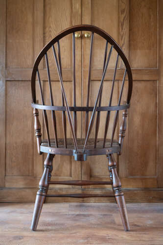 Antique Windsor Armchair with Rush Seat