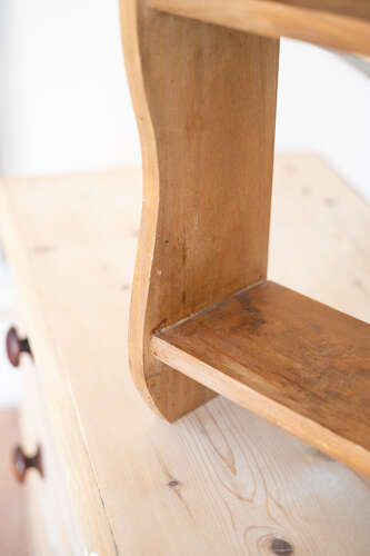 Vintage Wooden Three-Tier Wall Shelves