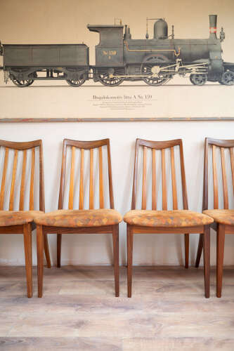 Set of 4 G Plan Teak High Back Dining Chairs