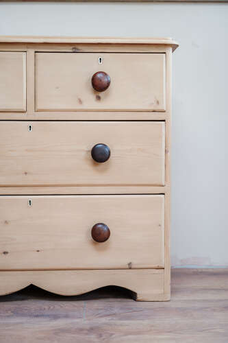 Antique Pine 3 Over 2 Chest of Drawers