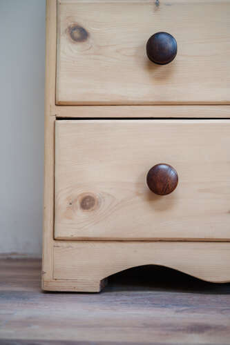 Antique Pine 3 Over 2 Chest of Drawers