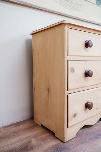Antique Pine 3 Over 2 Chest of Drawers