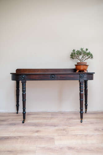 Georgian Mahogany D-End Side Table Console