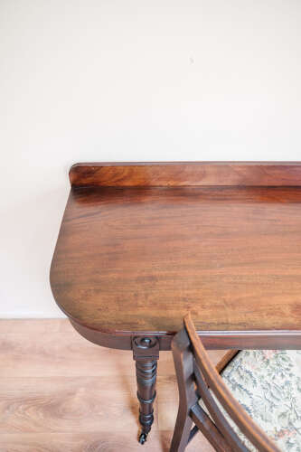 Georgian Mahogany D-End Side Table Console