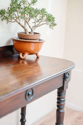 Georgian Mahogany D-End Side Table Console